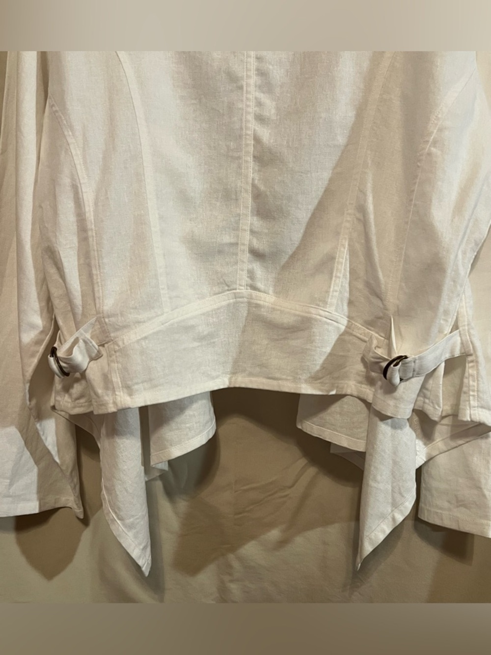 Soft Surroundings Ivory Linen Open Jacket - Picture 7 of 10